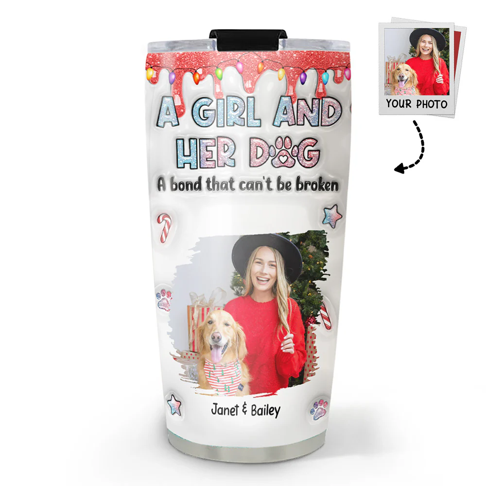 You Are My Christmas Gift Photo - Personalized Custom 3D Inflated Effect Tumbler