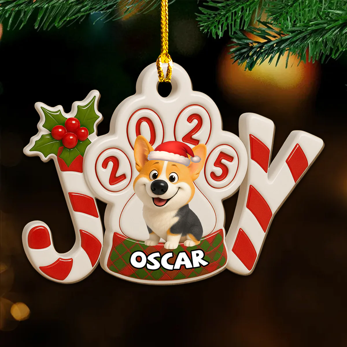 You Are My Joy - Personalized Custom 3D Effect Wood Ornament - Image 2
