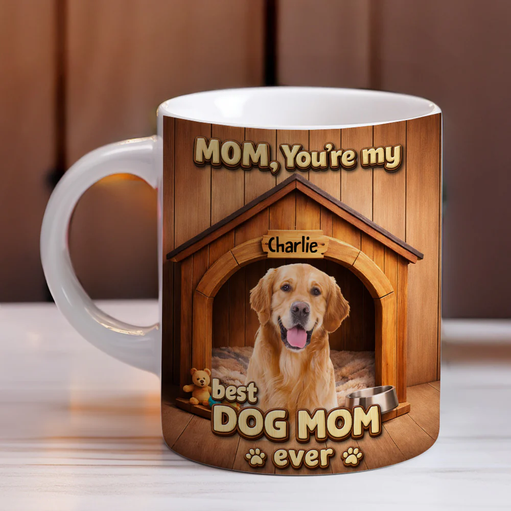 You Are Our Pawsome Dog Mom Photo - Personalized Custom Coffee Mug - Image 2