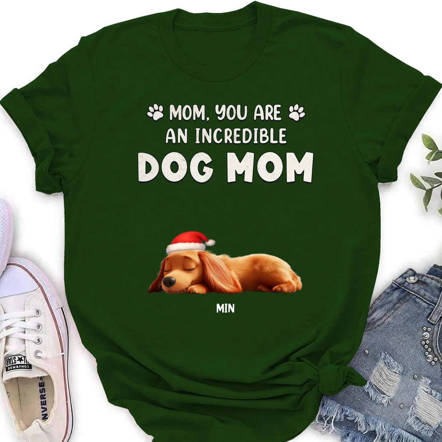You Are Pawfect Christmas - Personalized Custom Women's T-Shirt - Image 9