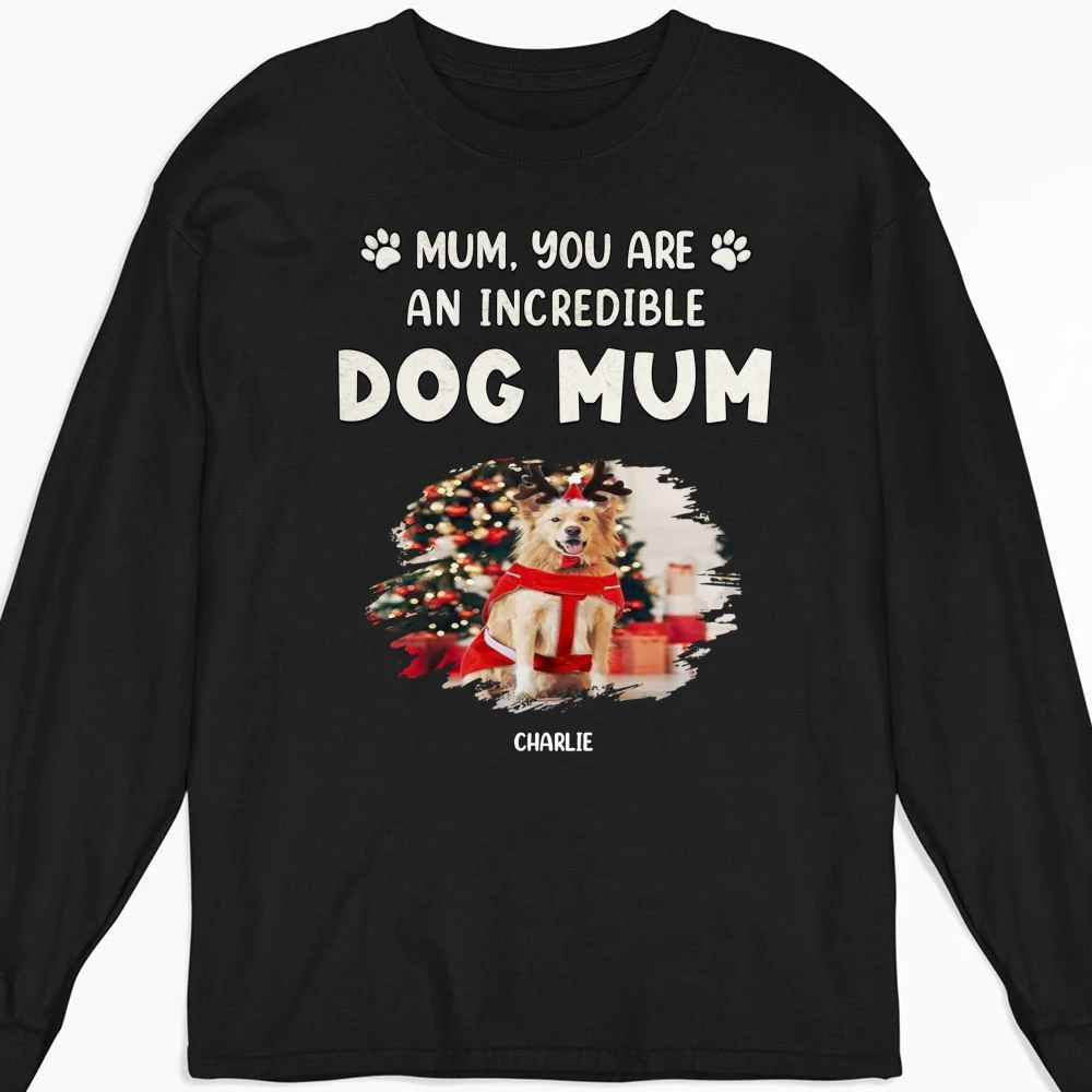You Are Pawfect Christmas Photo - Personalized Custom Long Sleeve T-Shirt - Image 3
