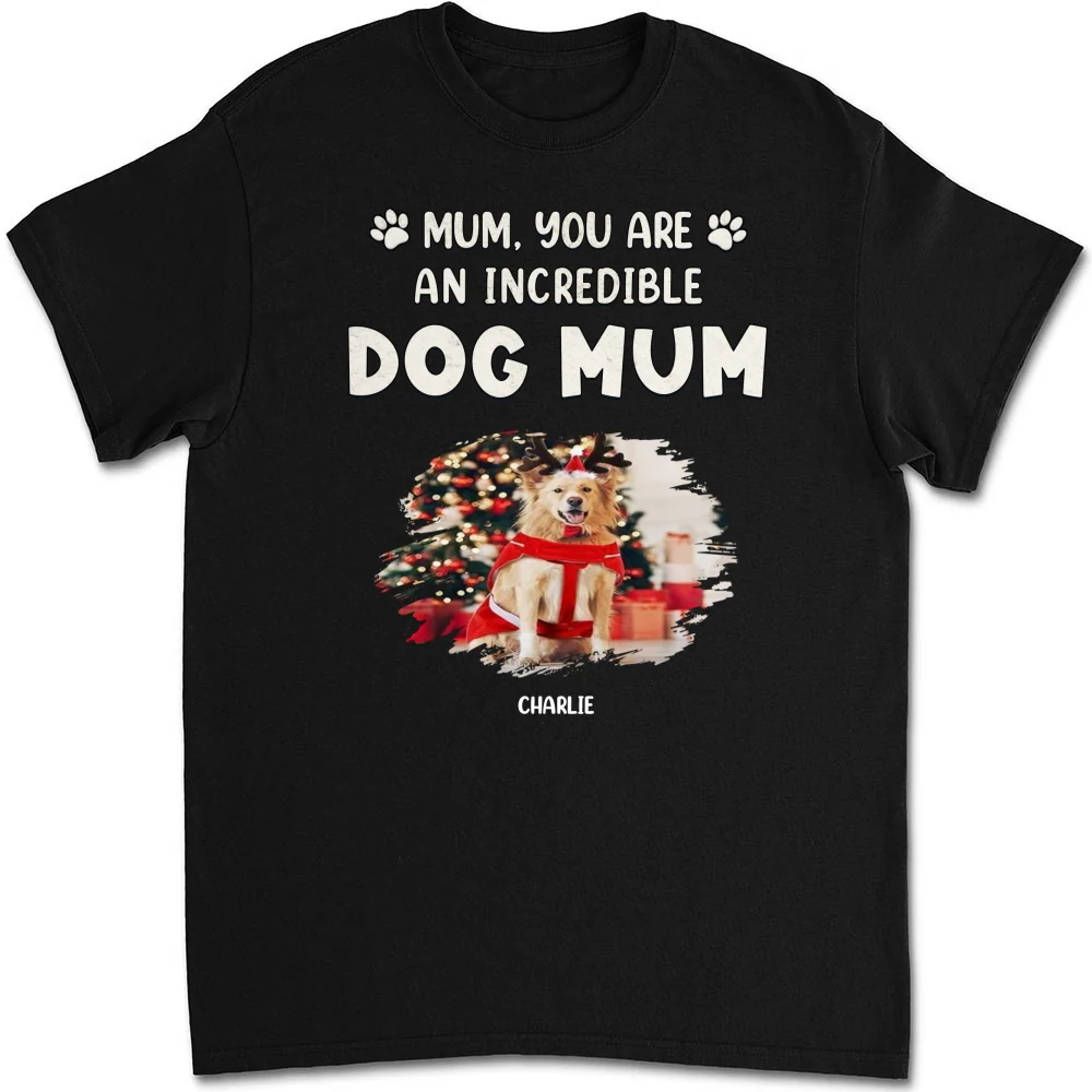 You Are Pawfect Christmas Photo - Personalized Custom Unisex T-Shirt - Image 3