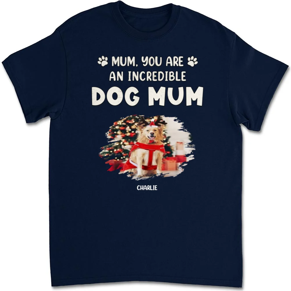 You Are Pawfect Christmas Photo - Personalized Custom Unisex T-Shirt - Image 4