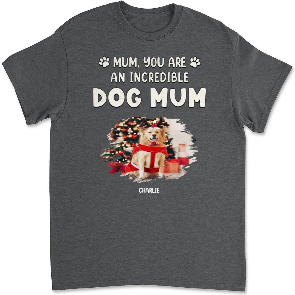 You Are Pawfect Christmas Photo - Personalized Custom Unisex T-Shirt - Image 7