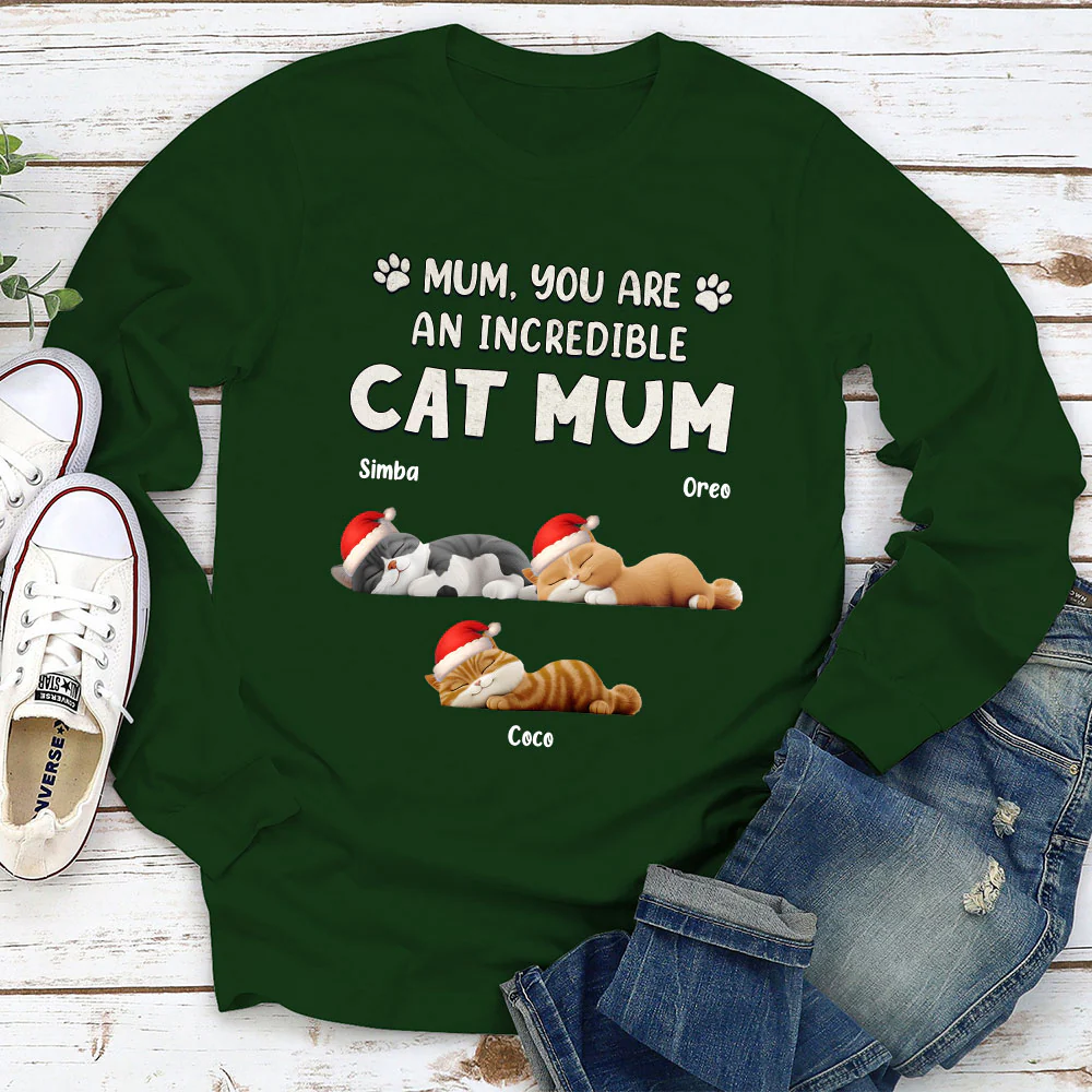 You Are Pawfect Christmas Ver Cat - Personalized Custom Long Sleeve T-Shirt - Image 3