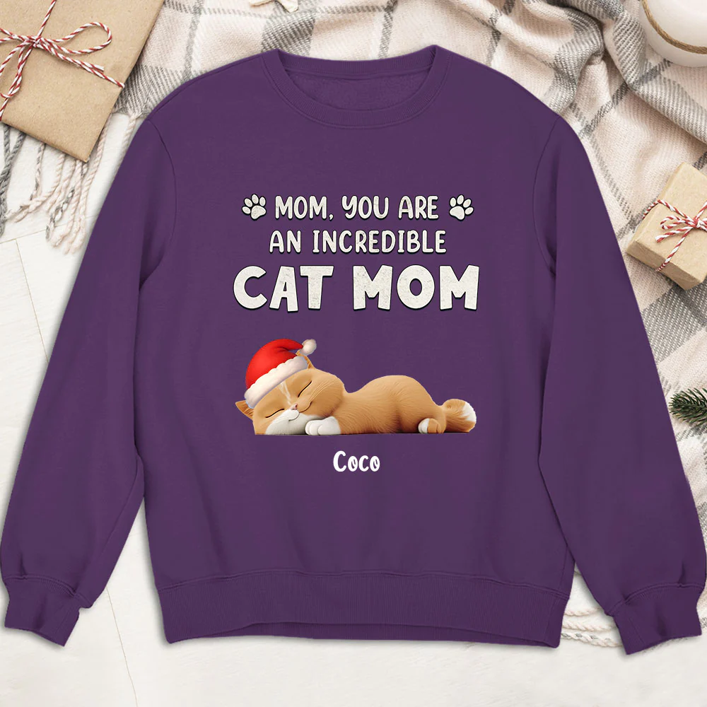 You Are Pawfect Christmas Ver Cat - Personalized Custom Sweatshirt - Image 3