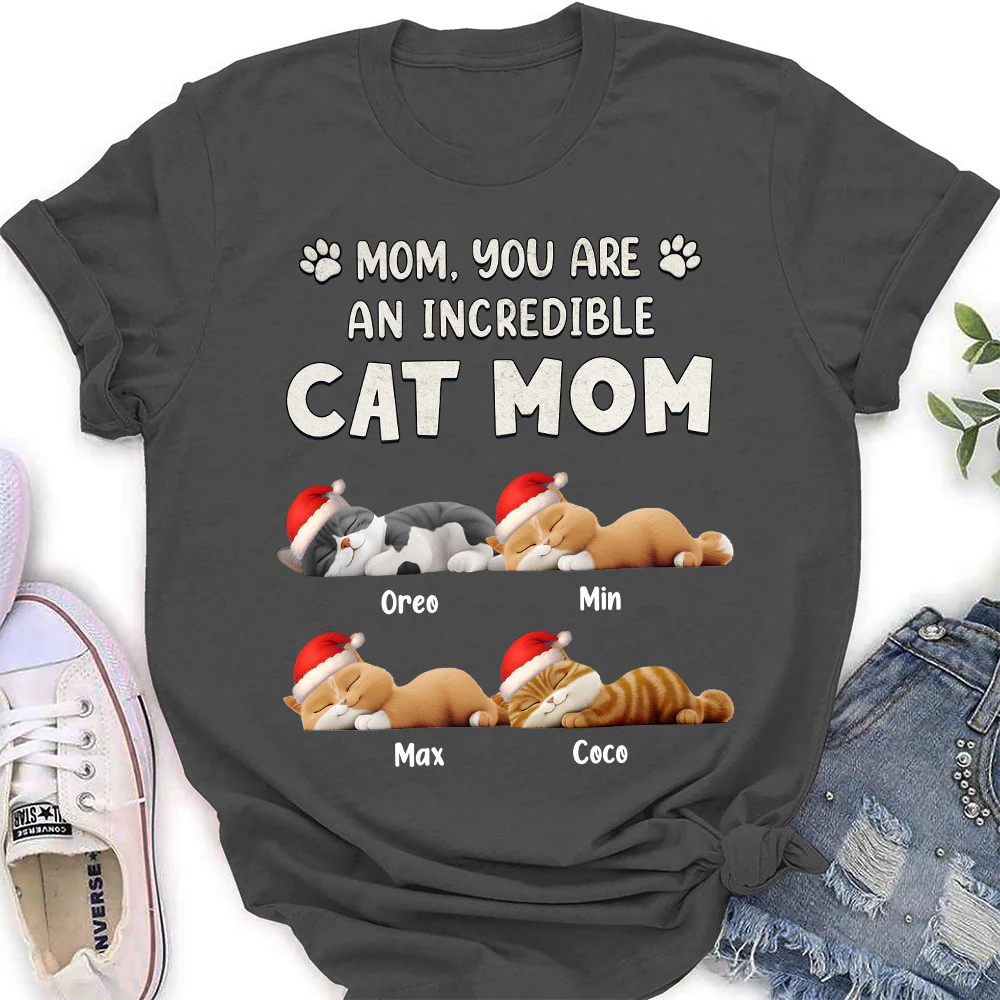 You Are Pawfect Christmas Ver Cat - Personalized Custom Women's T-Shirt - Image 5