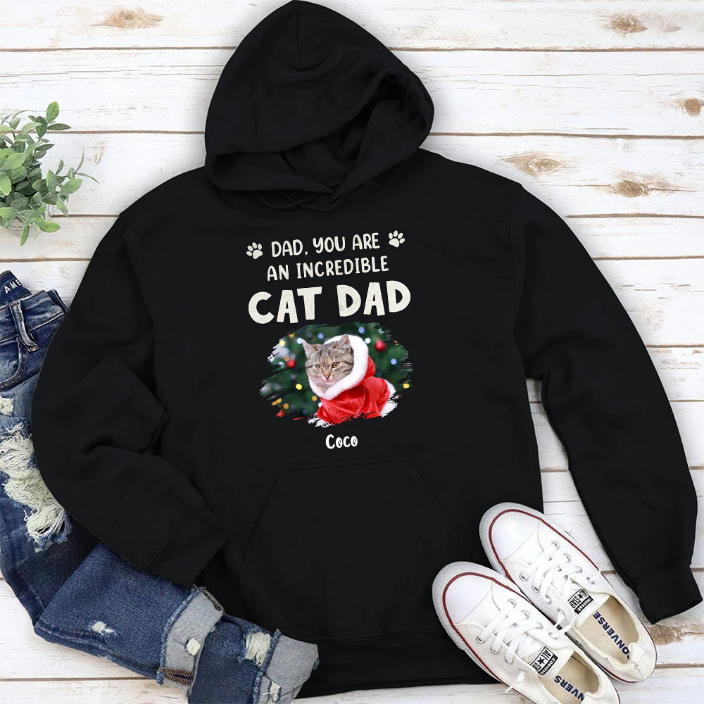 You Are Pawfect Christmas Ver Cat Photo - Personalized Custom Hoodie - Image 2