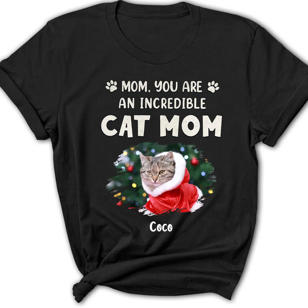 You Are Pawfect Christmas Ver Cat Photo - Personalized Custom Women's T-Shirt