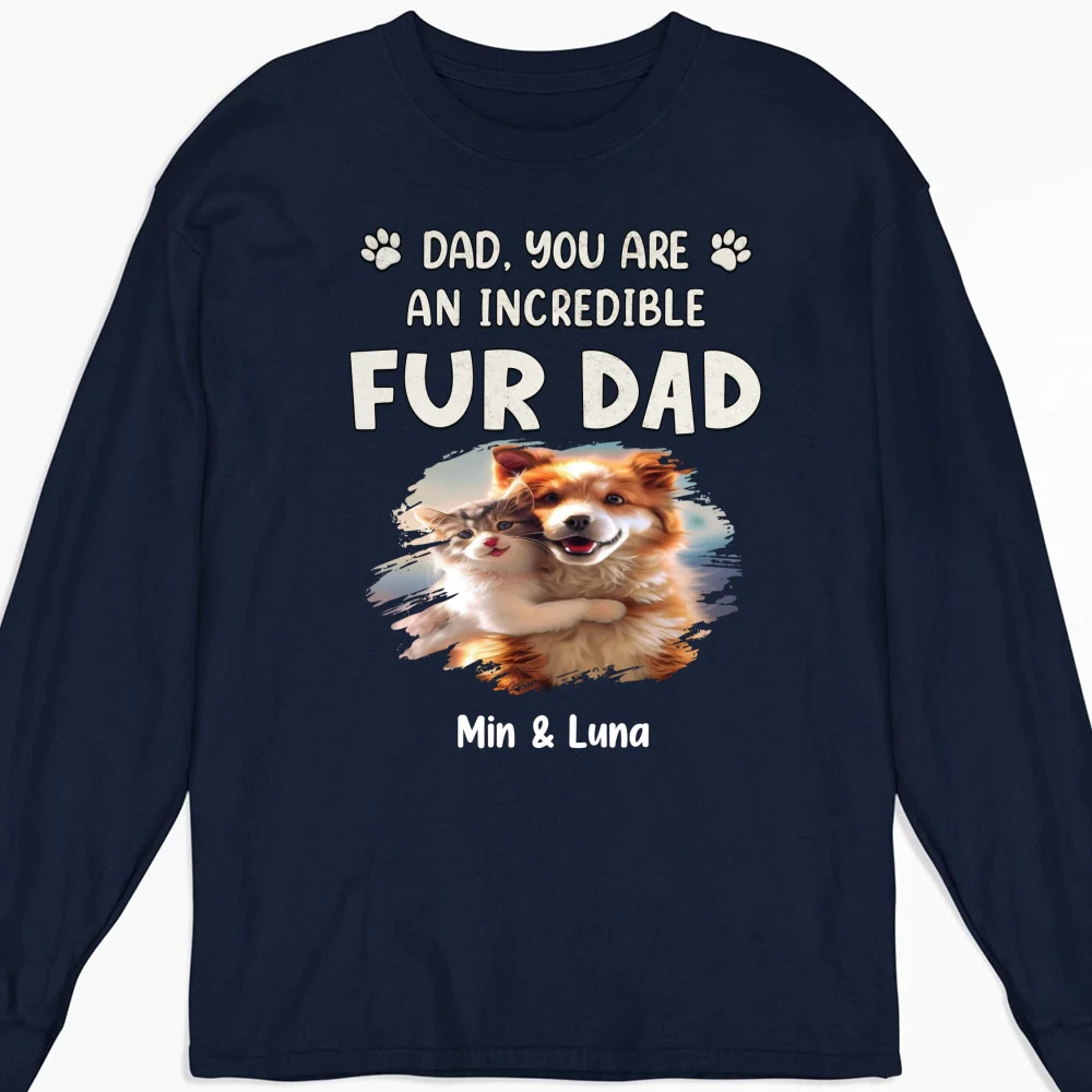 You Are Pawfect Christmas Ver Pet Photo - Personalized Custom Long Sleeve T-Shirt - Image 4