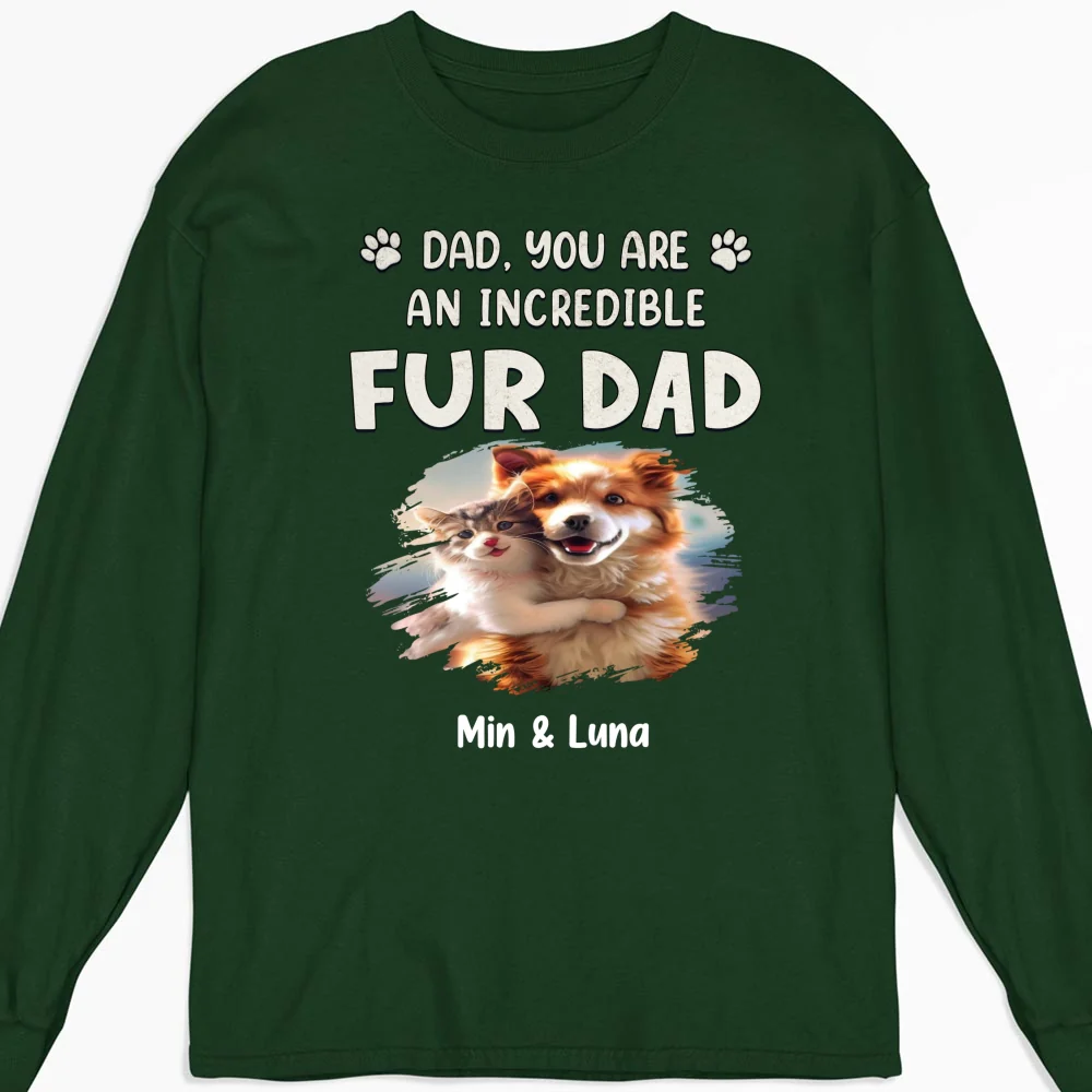 You Are Pawfect Christmas Ver Pet Photo - Personalized Custom Long Sleeve T-Shirt - Image 5