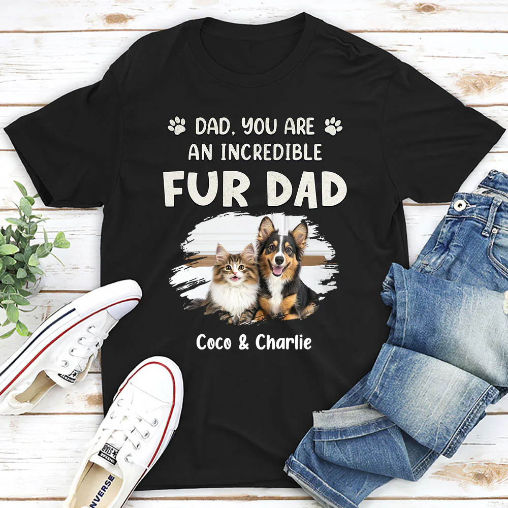 You Are Pawfect Christmas Ver Pet Photo - Personalized Custom Unisex T-Shirt - Image 2