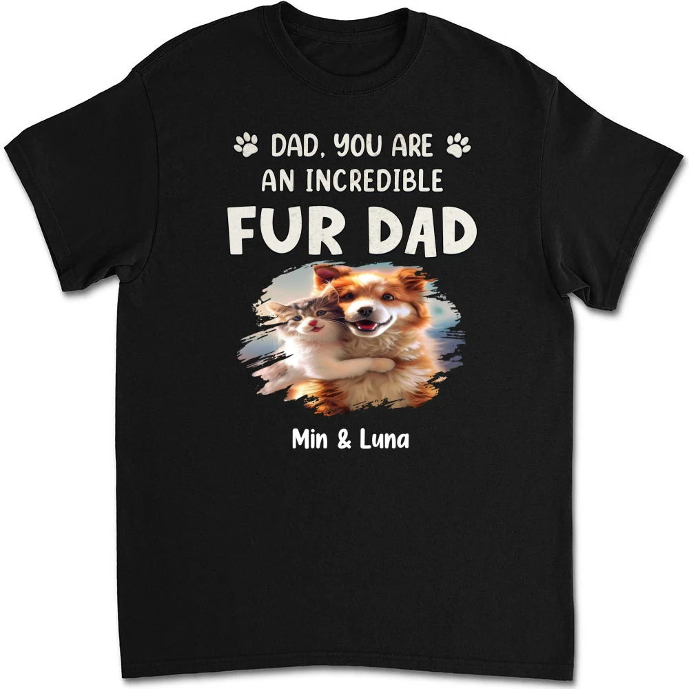 You Are Pawfect Christmas Ver Pet Photo - Personalized Custom Unisex T-Shirt - Image 4