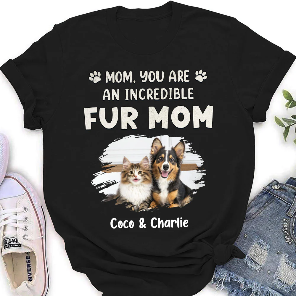 You Are Pawfect Christmas Ver Pet Photo - Personalized Custom Women's T-Shirt - Image 2