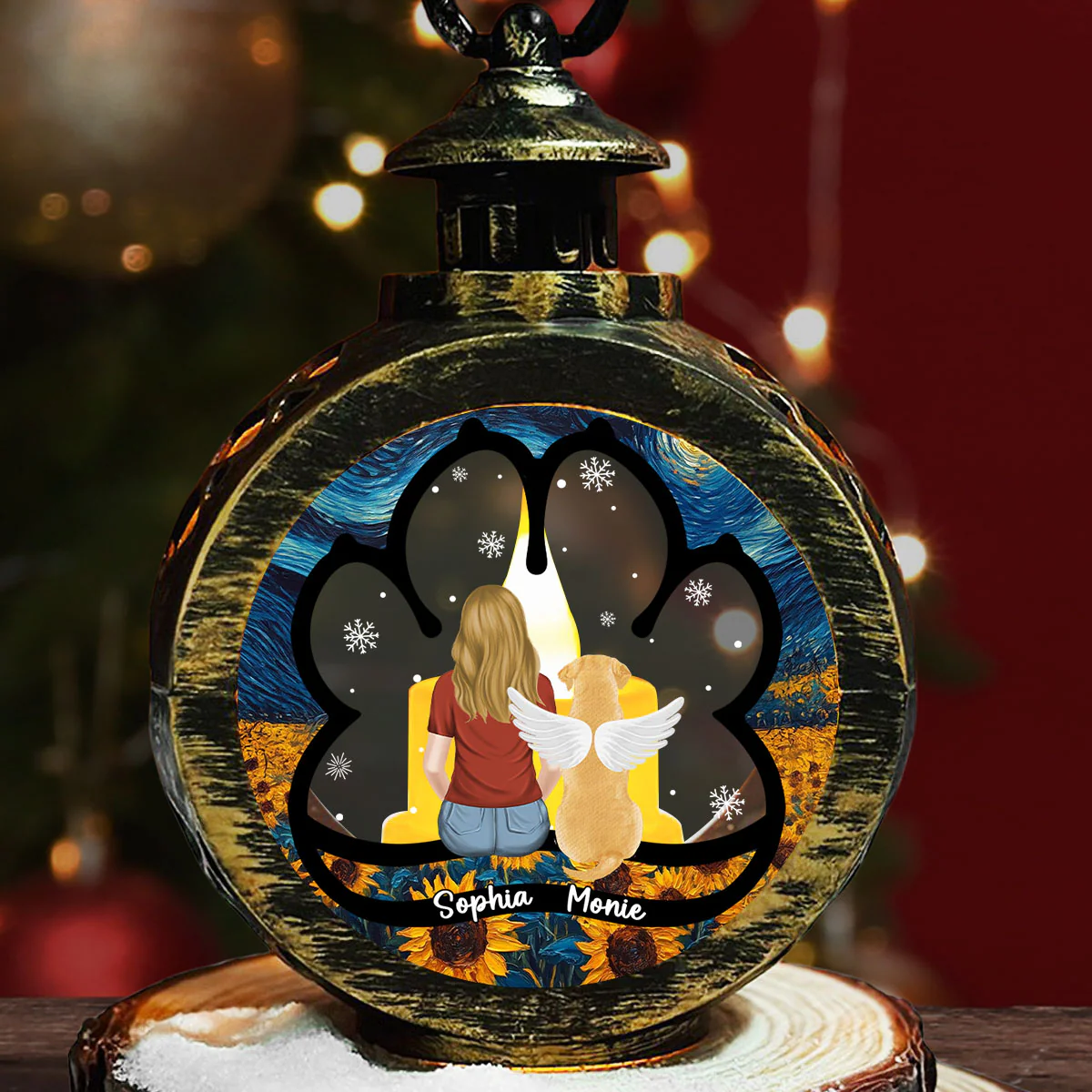 You Are Still Here - Personalized Custom Christmas Lantern