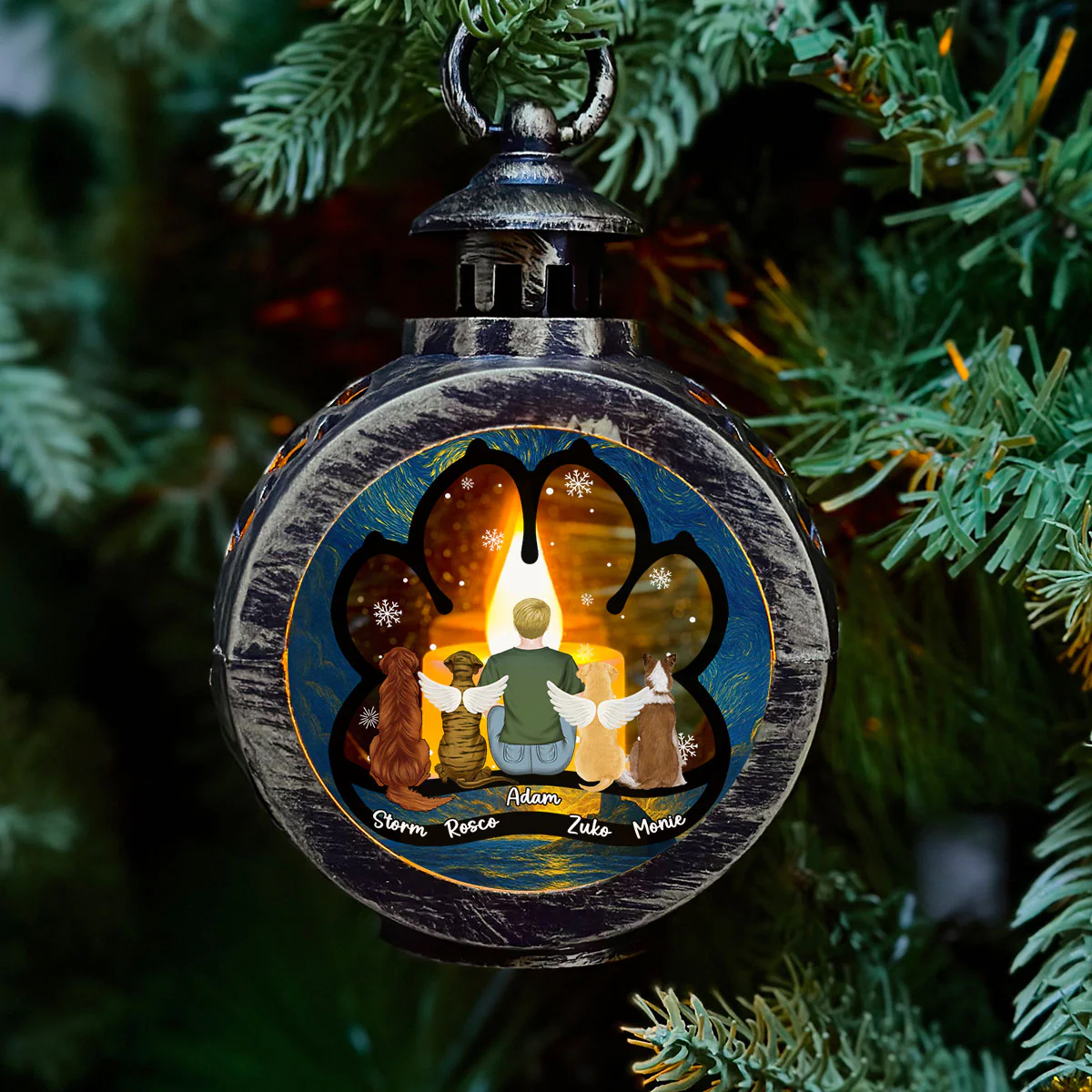You Are Still Here - Personalized Custom Christmas Lantern - Image 2