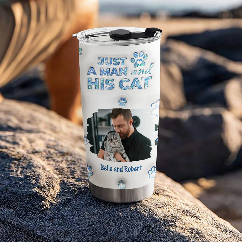 You Are The Miracle Fur Dad Photo Ver - Personalized Custom 3D Inflated Effect Tumbler - Image 2