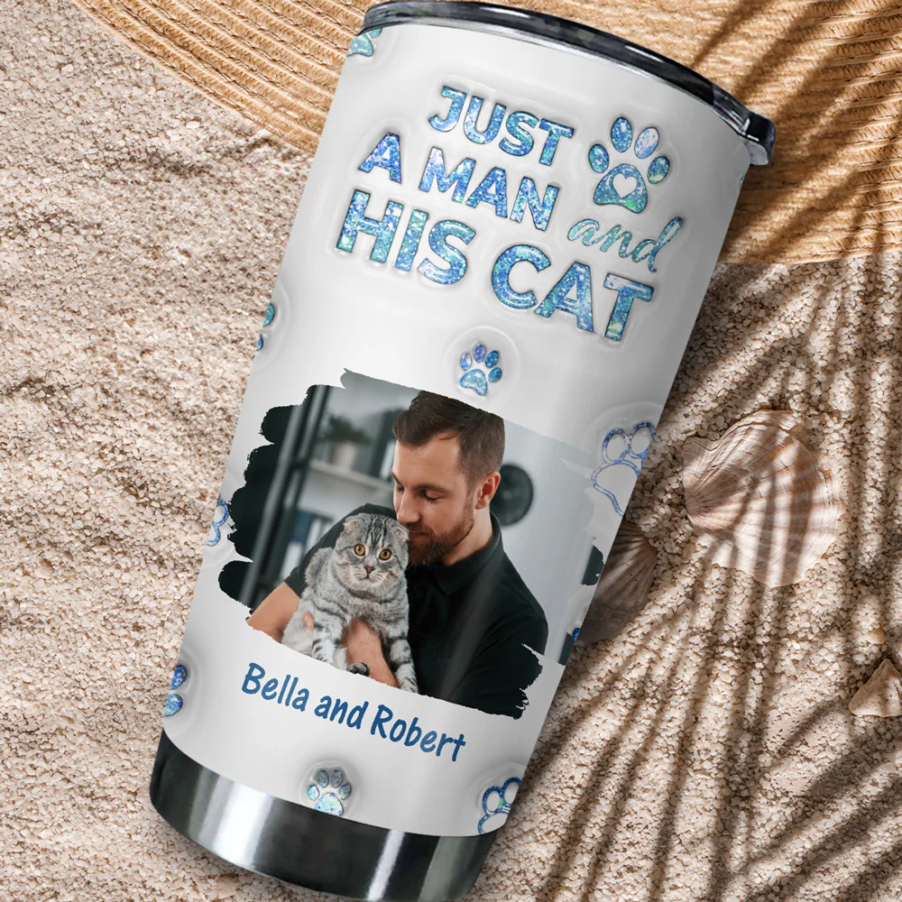 You Are The Miracle Fur Dad Photo Ver - Personalized Custom 3D Inflated Effect Tumbler - Image 4