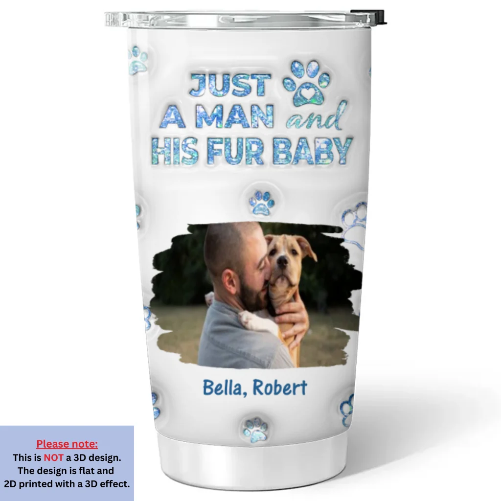 You Are The Miracle Fur Dad Photo Ver - Personalized Custom 3D Inflated Effect Tumbler - Image 7