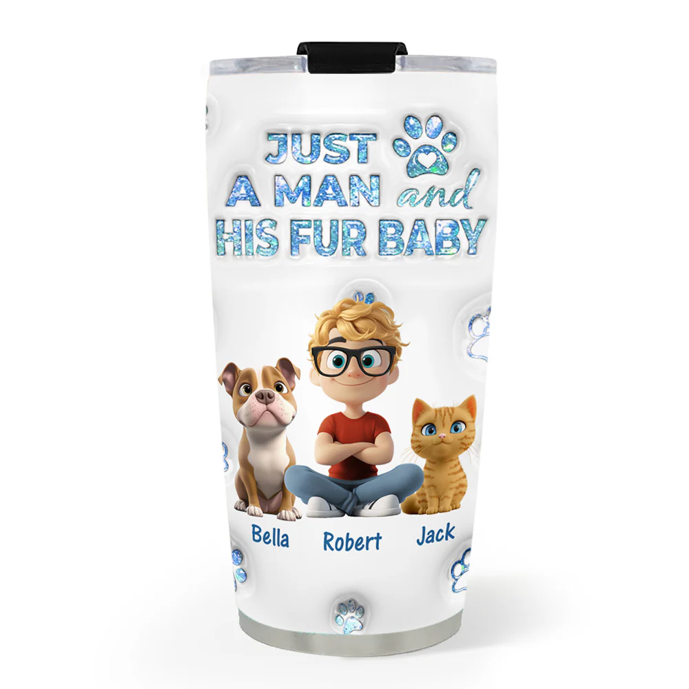 You Are The Miracle Fur Dad Ver - Personalized Custom 3D Inflated Effect Tumbler