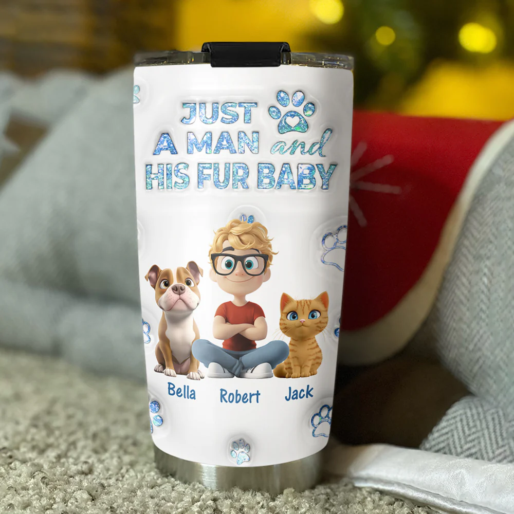 You Are The Miracle Fur Dad Ver - Personalized Custom 3D Inflated Effect Tumbler - Image 3