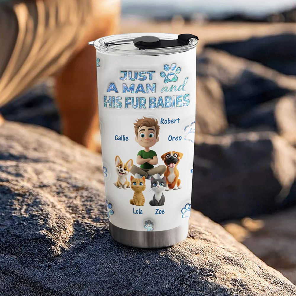You Are The Miracle Fur Dad Ver - Personalized Custom 3D Inflated Effect Tumbler - Image 4
