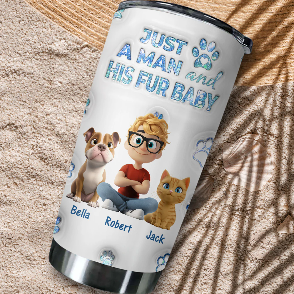 You Are The Miracle Fur Dad Ver - Personalized Custom 3D Inflated Effect Tumbler - Image 5