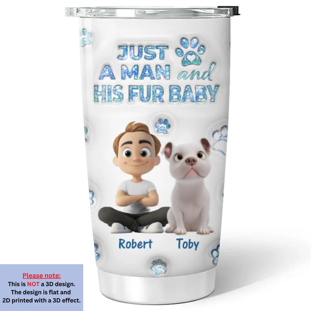 You Are The Miracle Fur Dad Ver - Personalized Custom 3D Inflated Effect Tumbler - Image 7