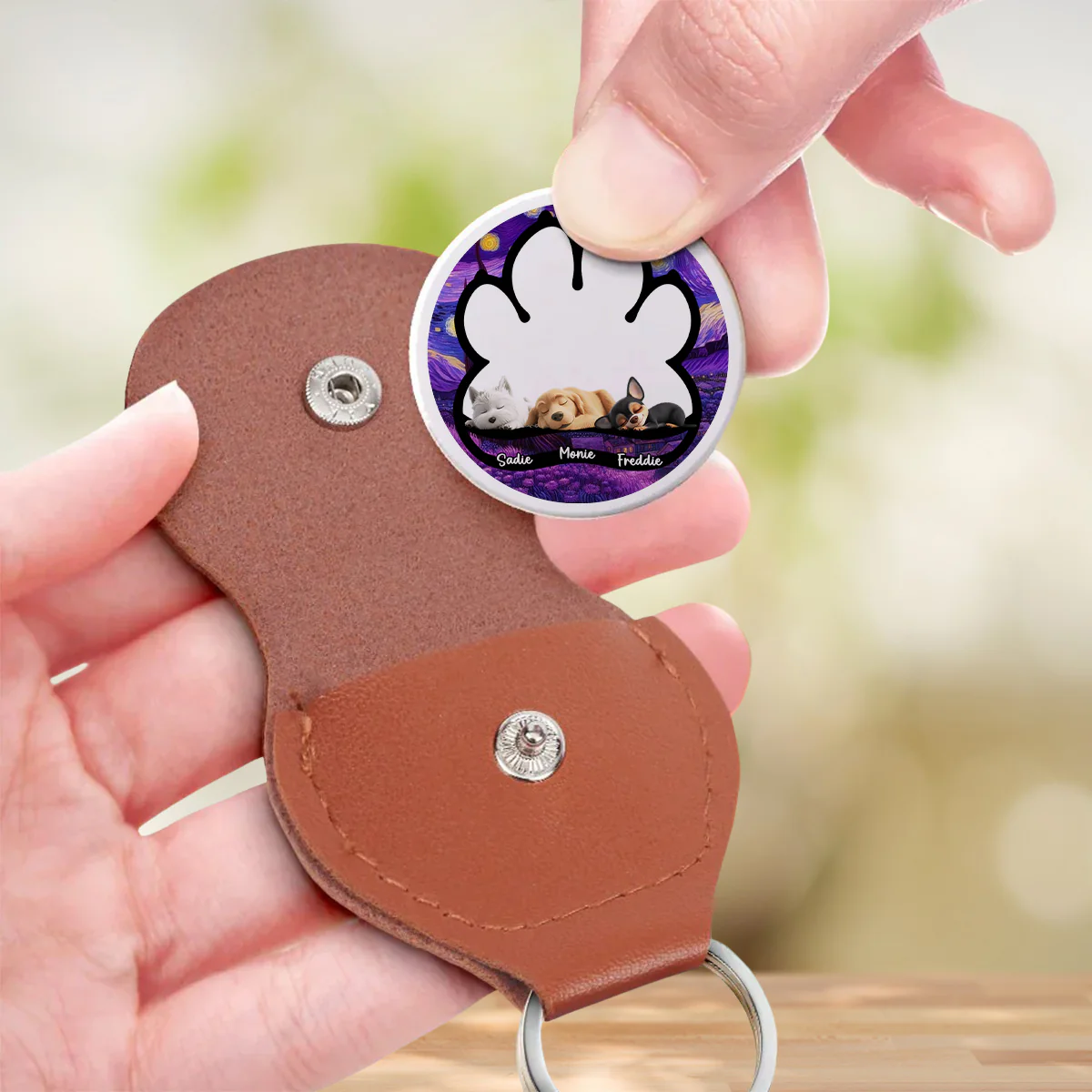 You Left Paw Prints On My Heart - Personalized Custom Pocket Hug - Image 3