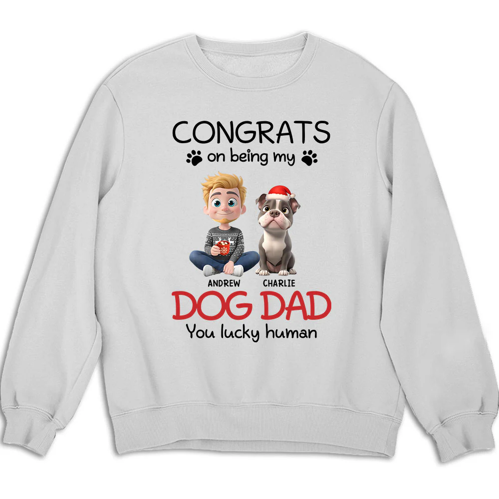 You Lucky Human Cartoon - Personalized Custom Sweatshirt