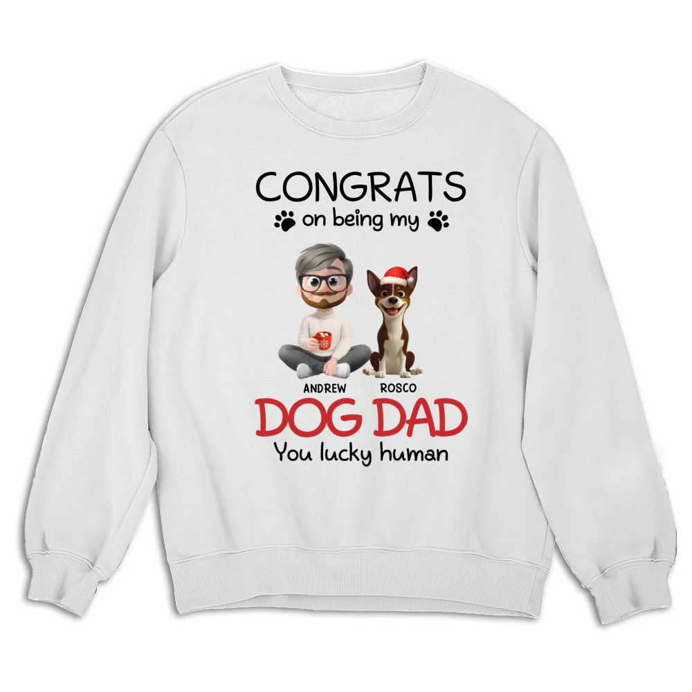 You Lucky Human Cartoon - Personalized Custom Sweatshirt - Image 4