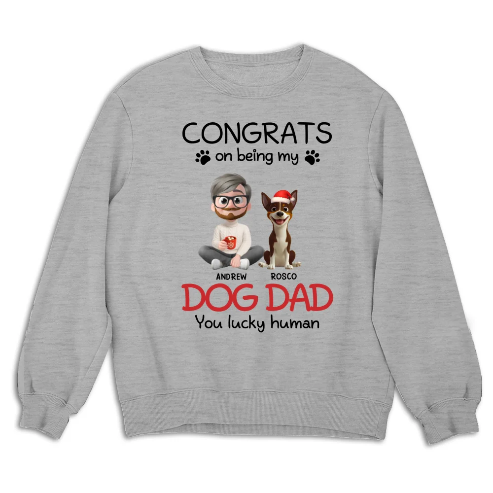You Lucky Human Cartoon - Personalized Custom Sweatshirt - Image 5