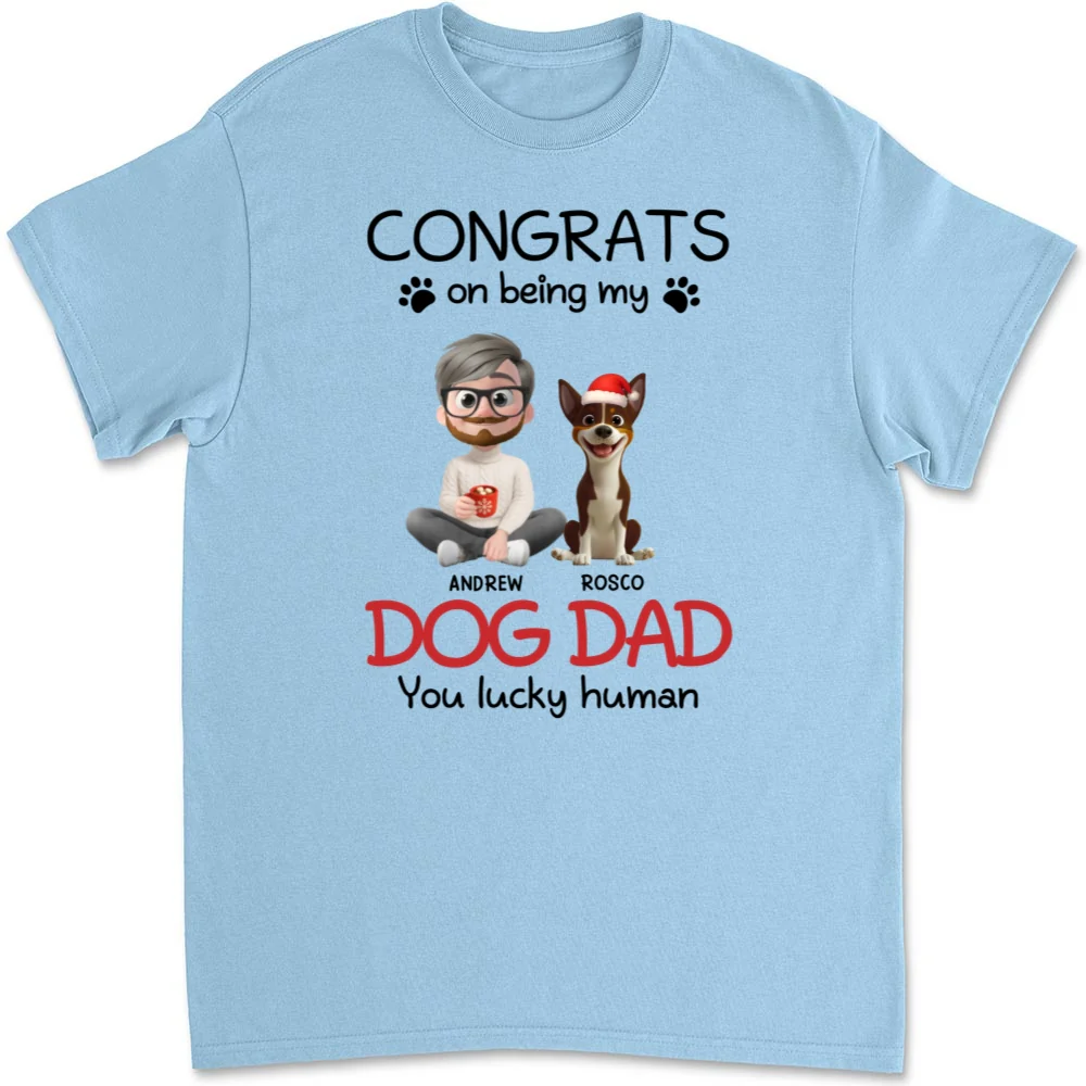 You Lucky Human Cartoon - Personalized Custom Unisex T-shirt - Image 8