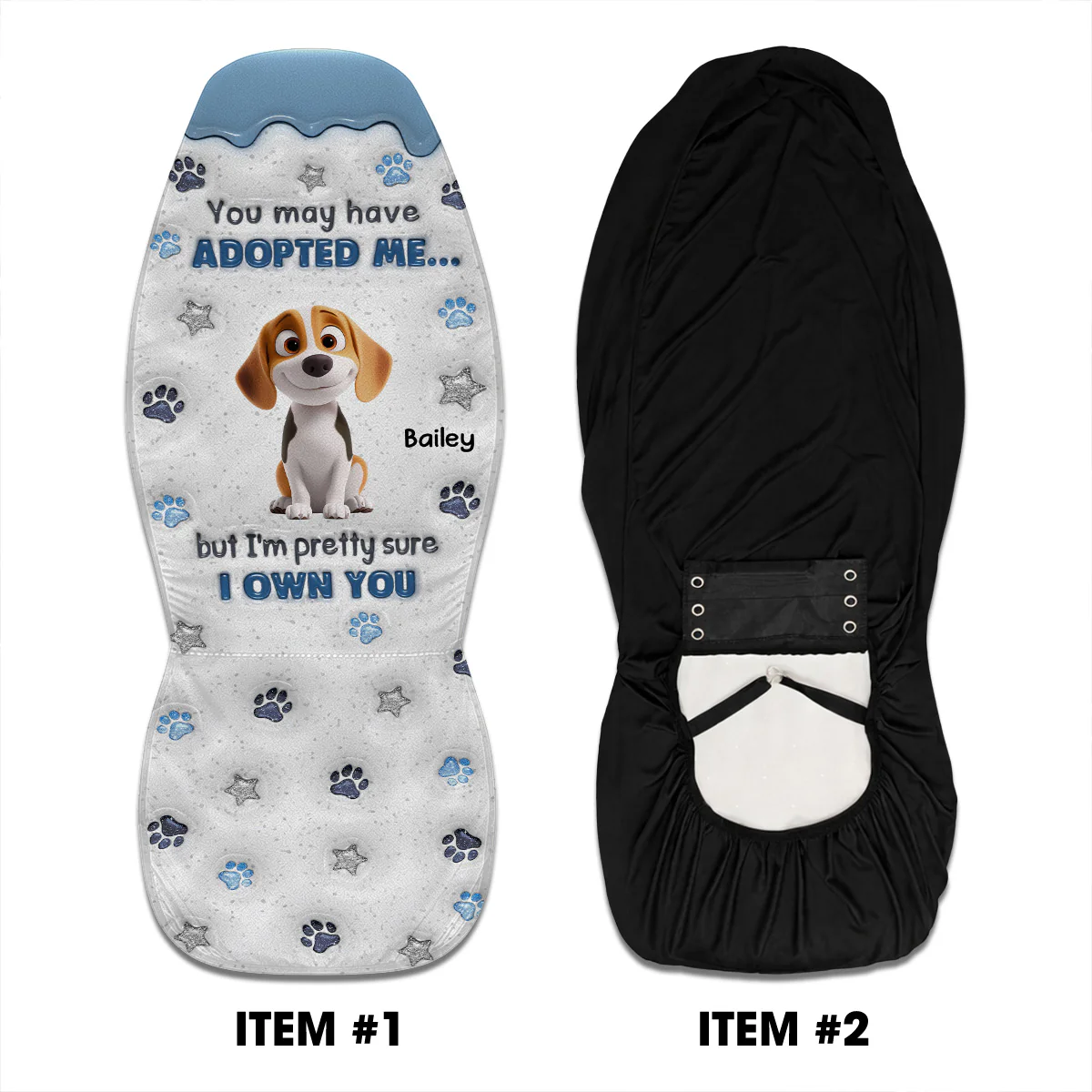 You May Have Adopted - Personalized Custom Car Seat Cover - Image 4
