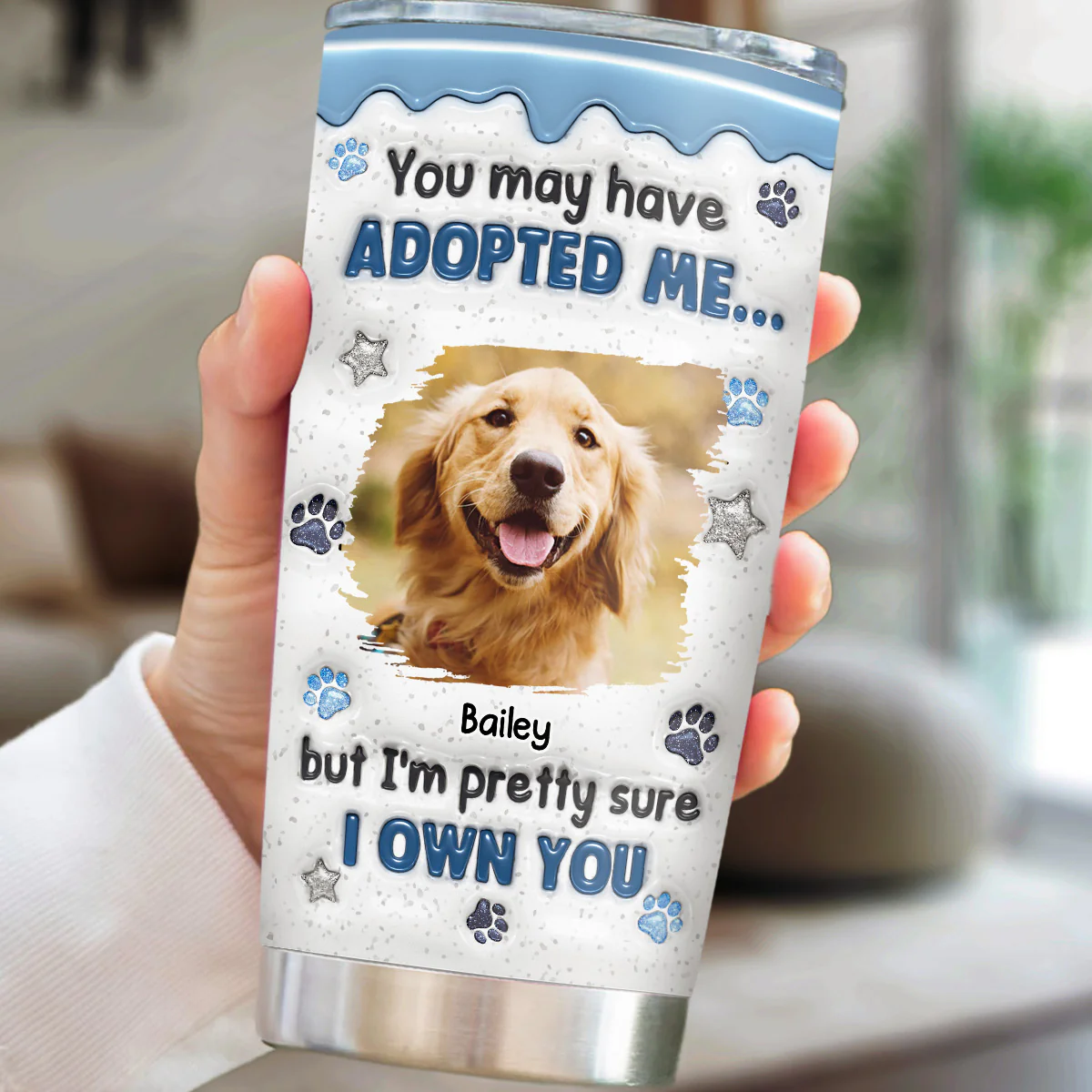 You May Have Adopted Photo - Personalized Custom 3D Inflated Effect Tumbler - Image 2