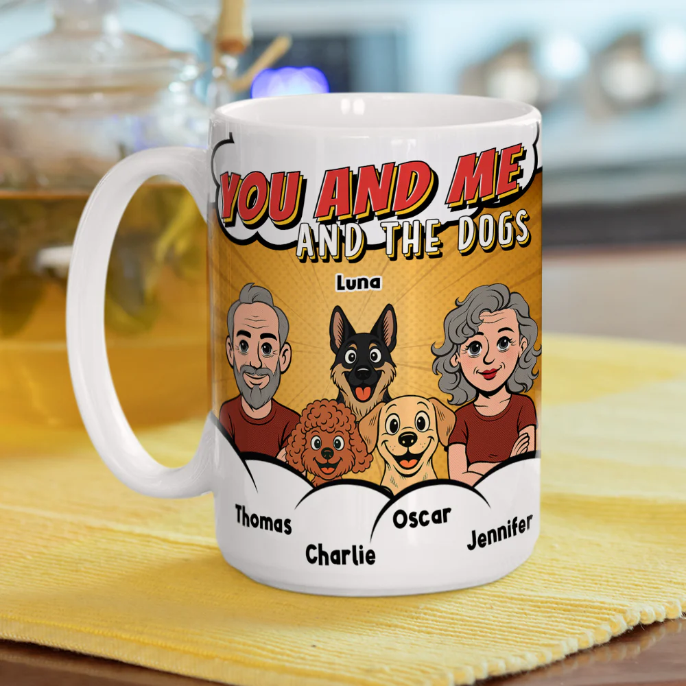You Me And Dog Retro - Personalized Custom Coffee Mug - Image 5