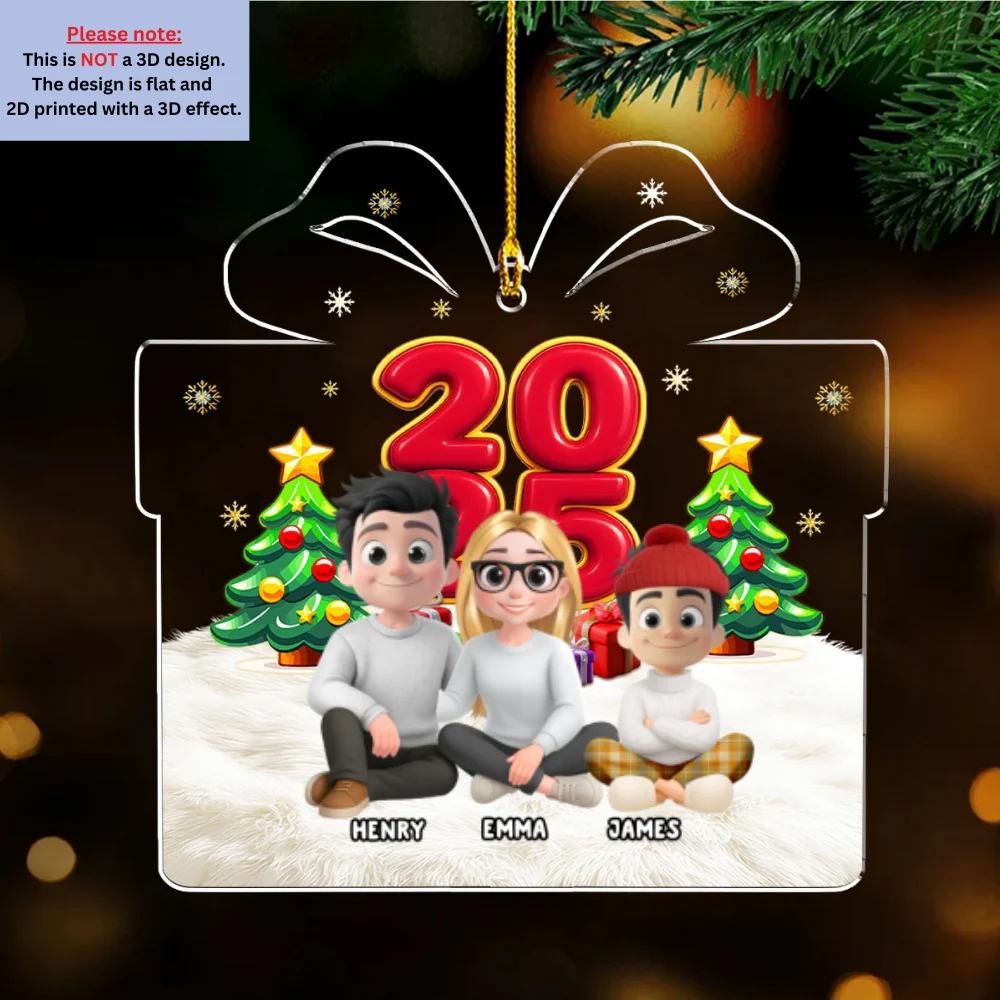 You Me And Our Kids - Personalized Custom Acrylic Ornament - Image 6