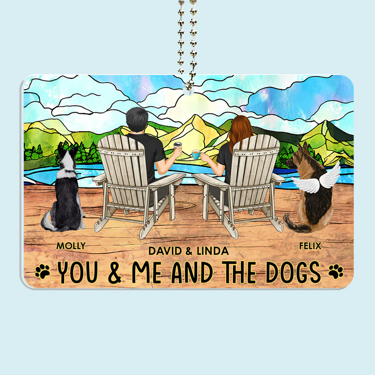 You, Me And Our Pets - Personalized Custom Car Ornament