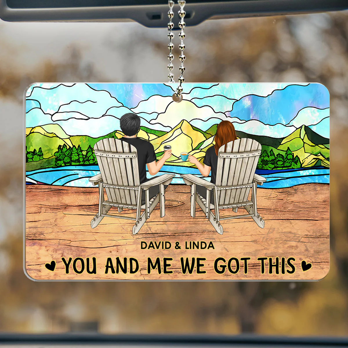You, Me And Our Pets - Personalized Custom Car Ornament - Image 2