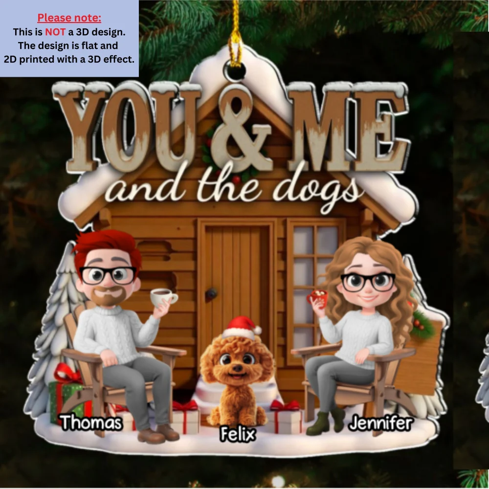 You Me And Our Pup - Personalized Custom Acrylic Ornament - Image 6