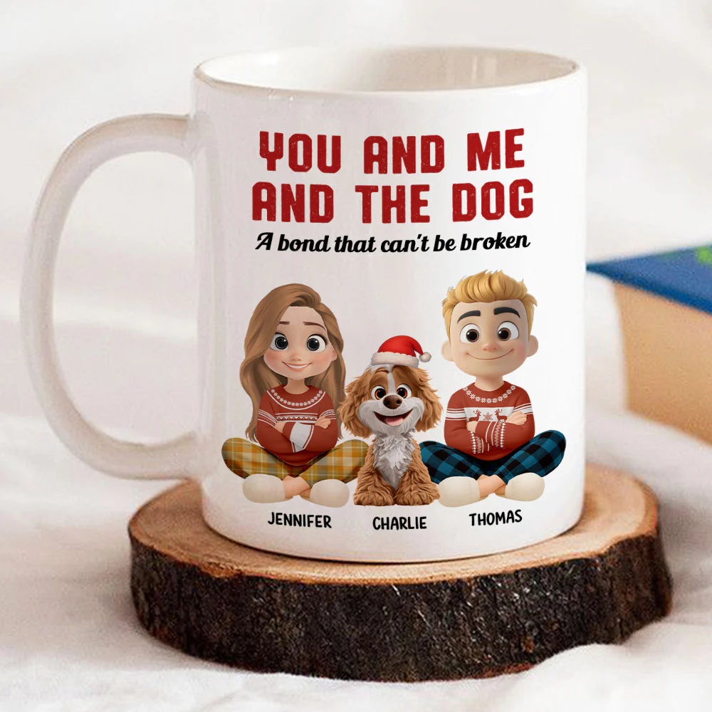 You Me And The Dog Snow Ver - Personalized Custom Coffee Mug - Image 3