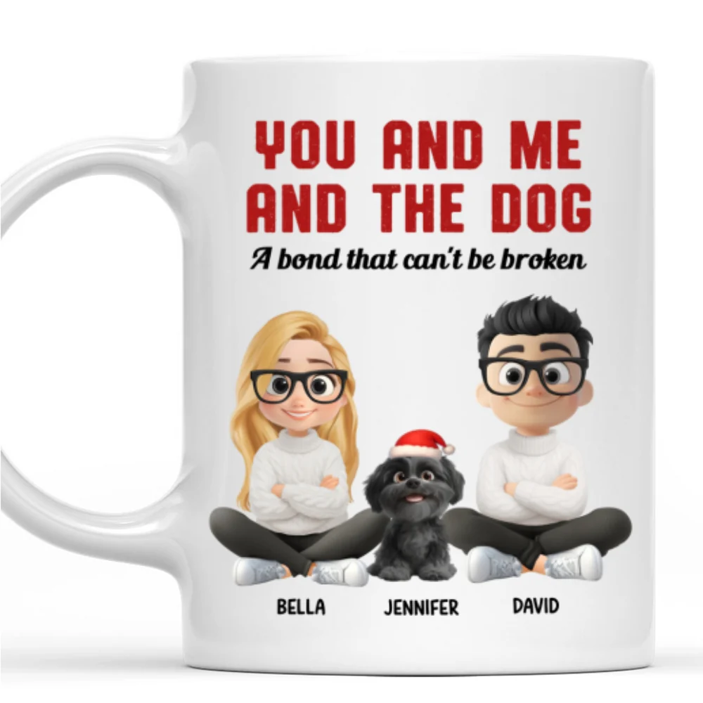 You Me And The Dog Snow Ver - Personalized Custom Coffee Mug - Image 7