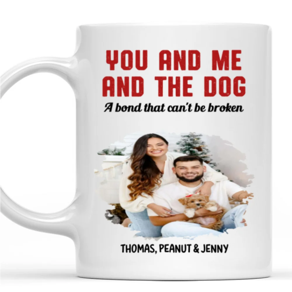 You Me And The Dog Snow Ver Photo - Personalized Custom Coffee Mug - Image 4