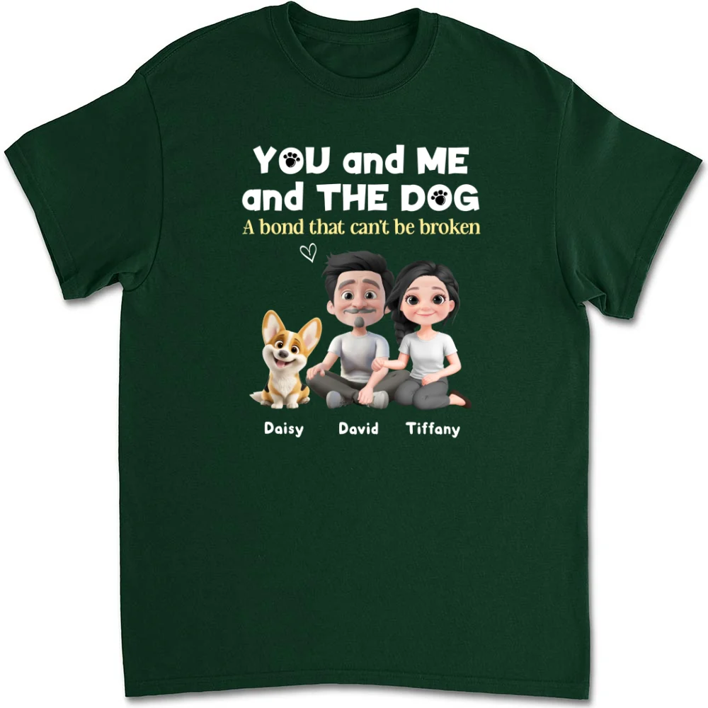 You Me And The Dog Version 2 - Personalized Custom Unisex T-Shirt - Image 8
