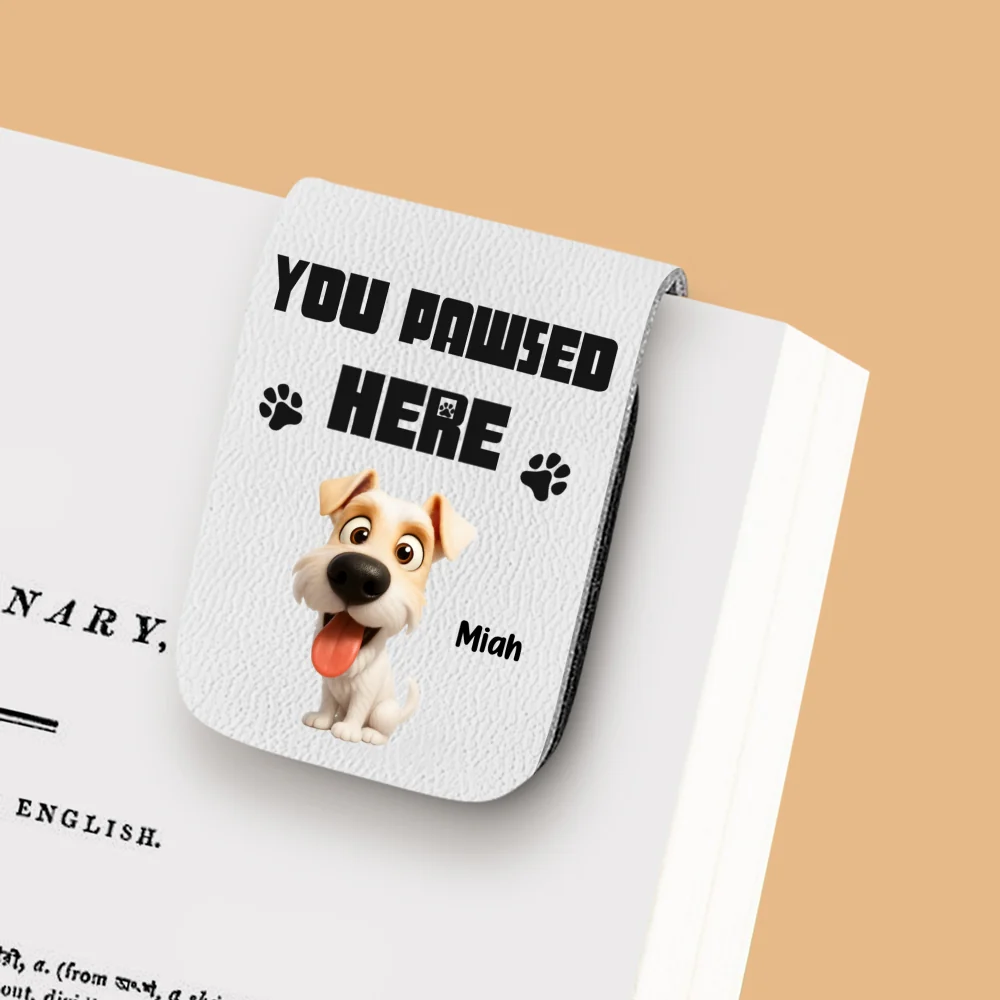 You Pawsed Here - Personalized Custom Leather Bookmark - Image 11