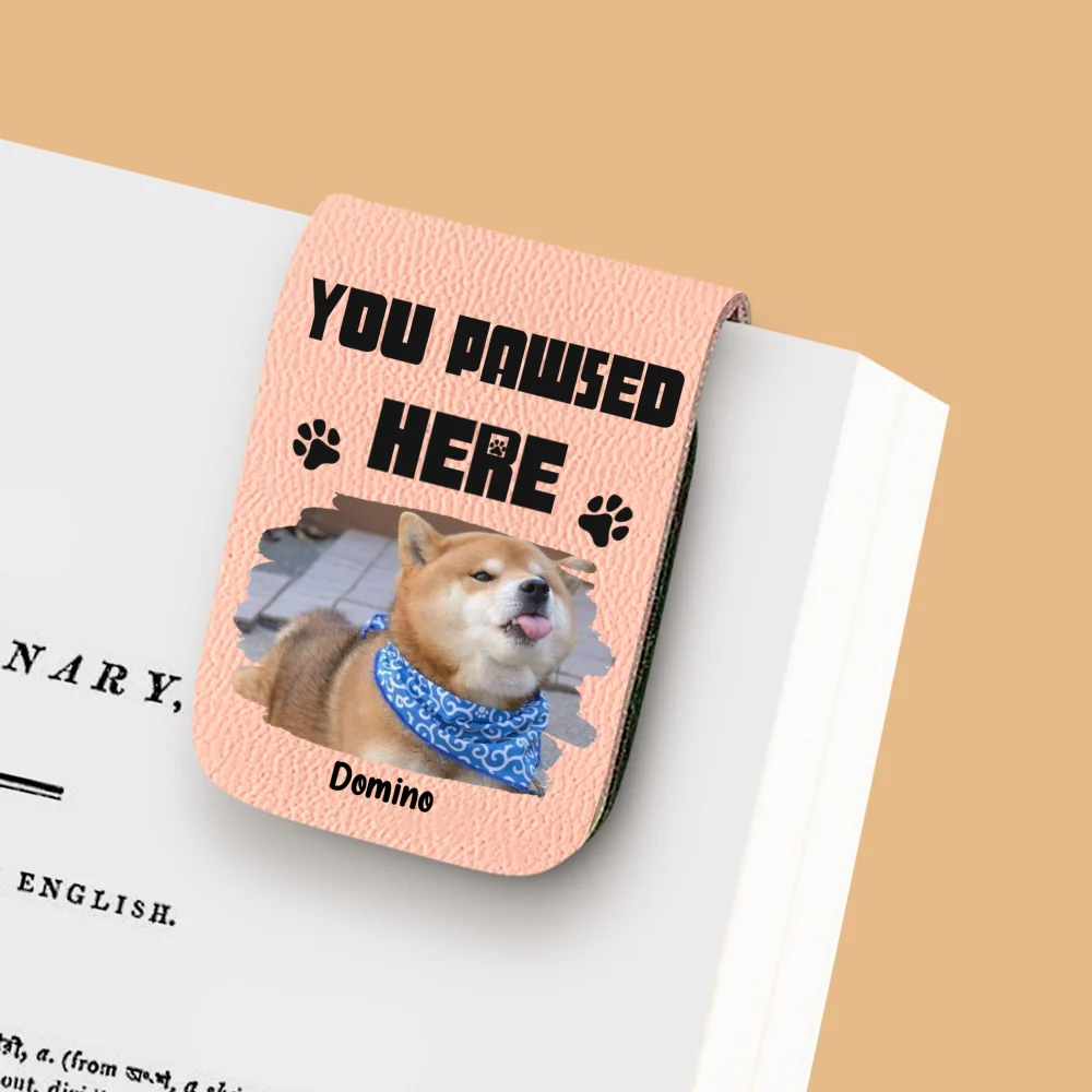 You Pawsed Here Photo - Personalized Custom Leather Bookmark - Image 9