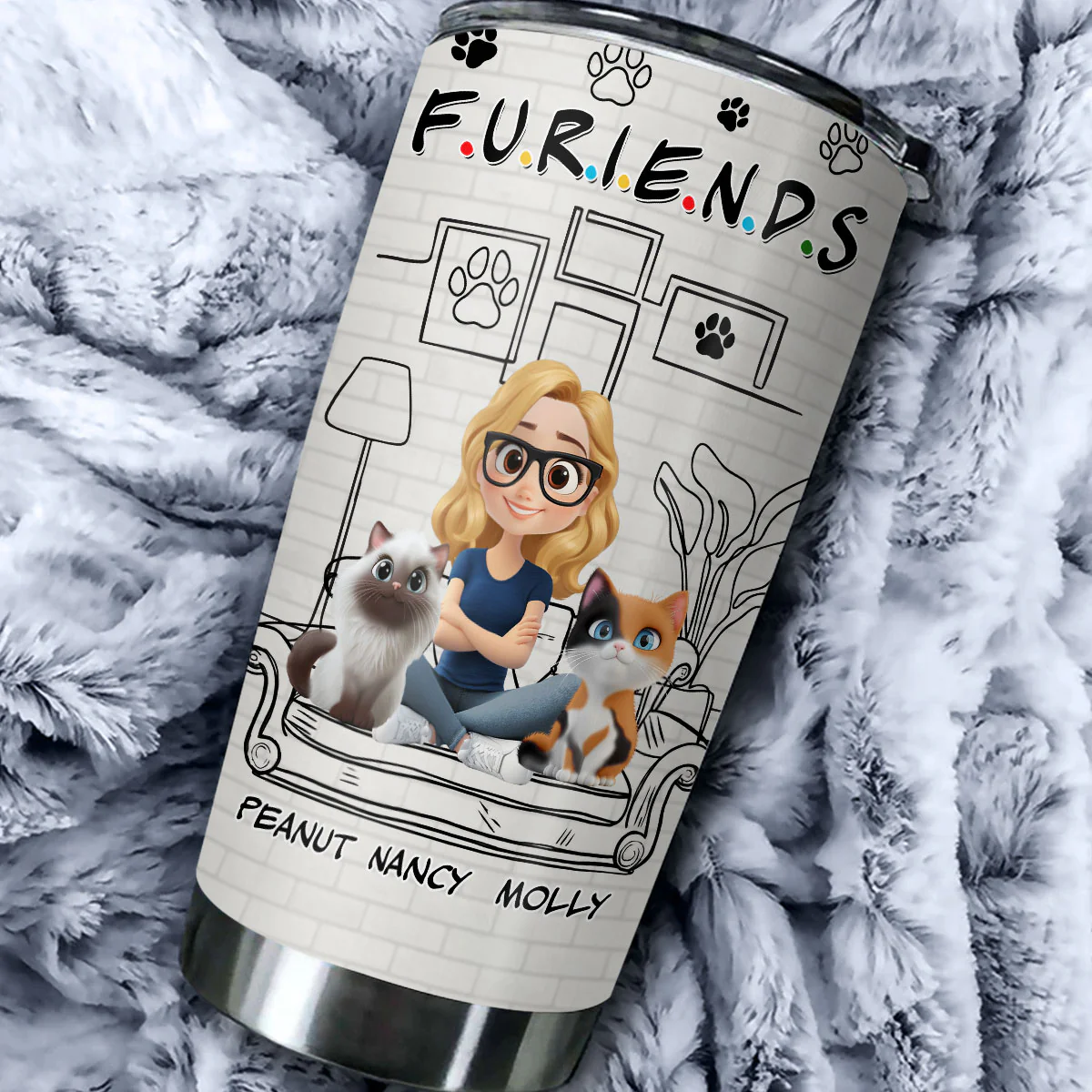 Your Cat Friend - Personalized Custom Tumbler - Image 6