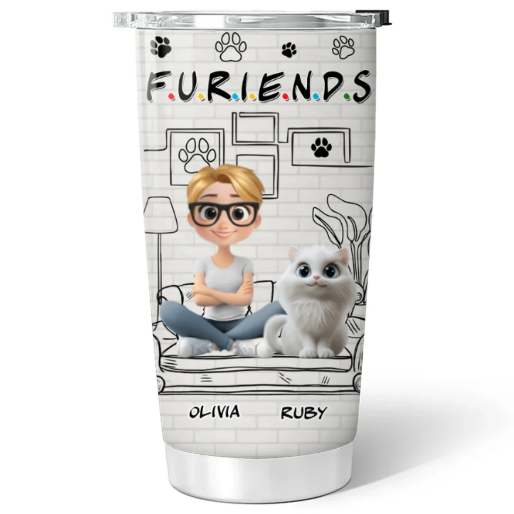 Your Cat Friend - Personalized Custom Tumbler - Image 7