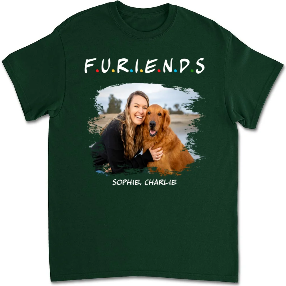 Your Friend Photo - Personalized Custom Unisex T-Shirt - Image 5