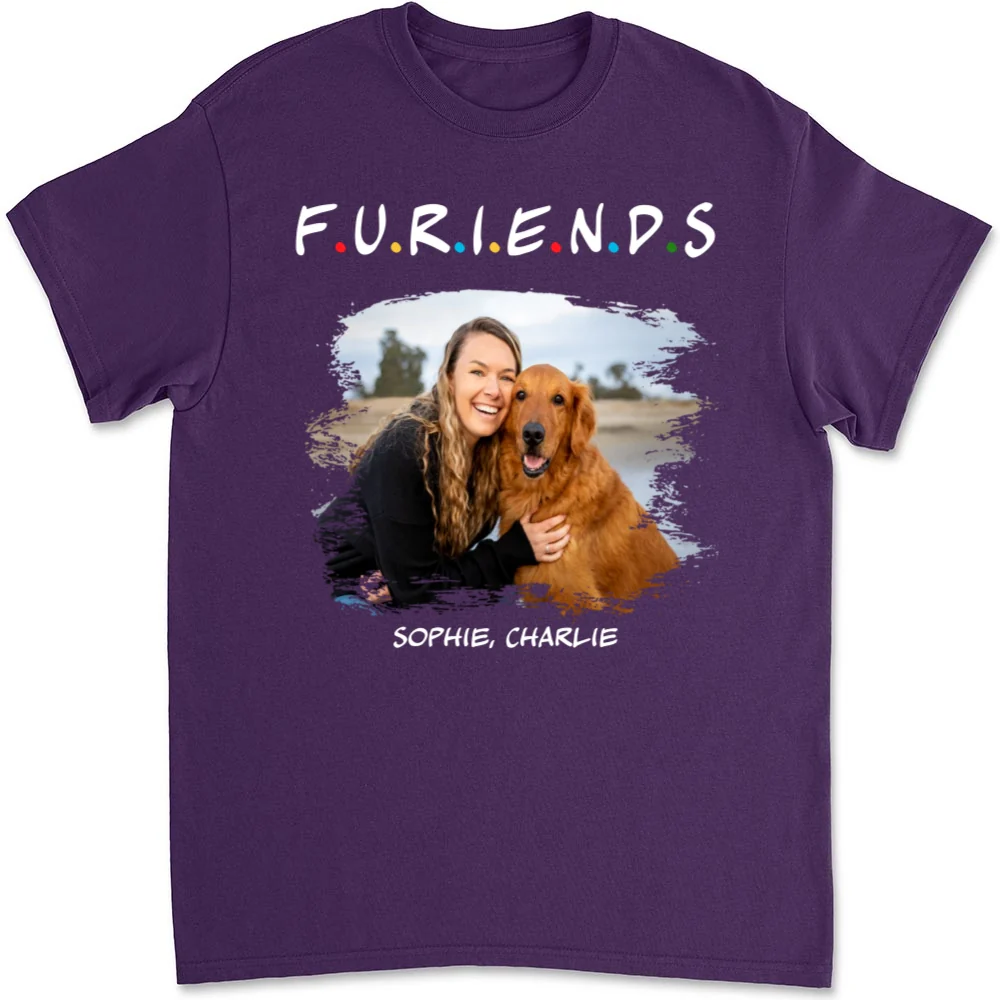 Your Friend Photo - Personalized Custom Unisex T-Shirt - Image 6
